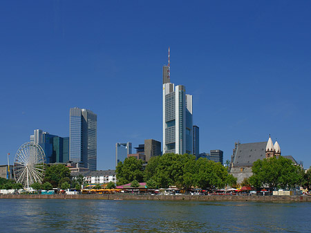 Foto Skyline von Frankfurt mit Riesenrad - Frankfurt am Main