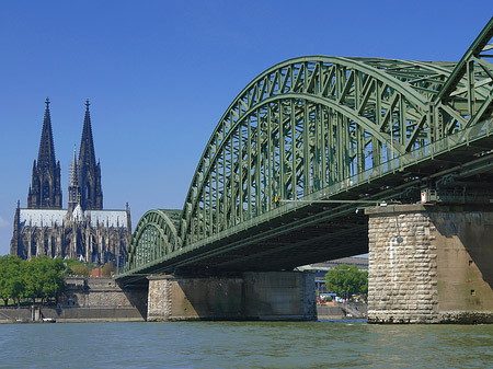 Foto Hohenzollernbrücke am Kölner Dom