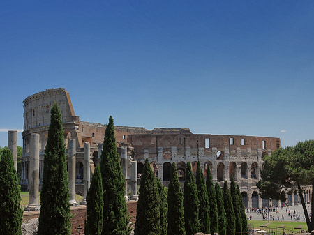 Kolosseum mit dem Forum Romanum Fotos