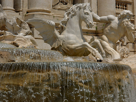 Foto Statuen am Trevibrunnen - Rom